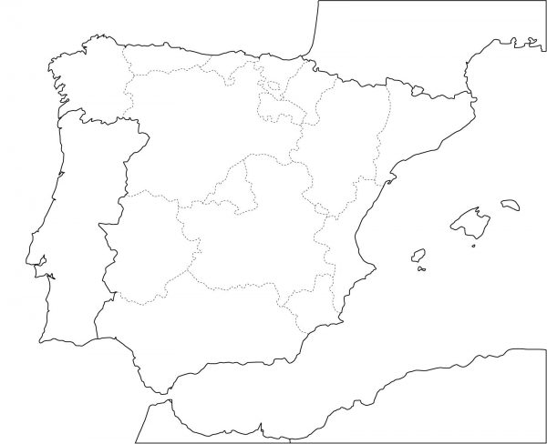 Mapa mudo de España